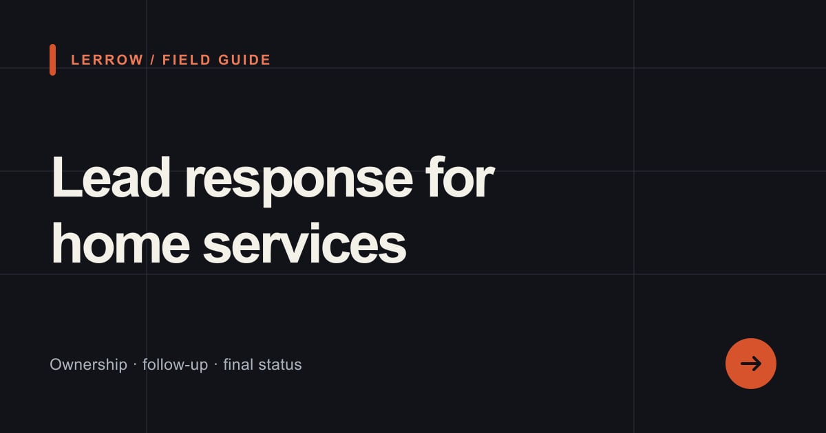 Home-service lead response — Lerrow